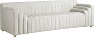 Meridian Furniture - Naya Velvet Sofa in Cream - 637Cream-S - GreatFurnitureDeal