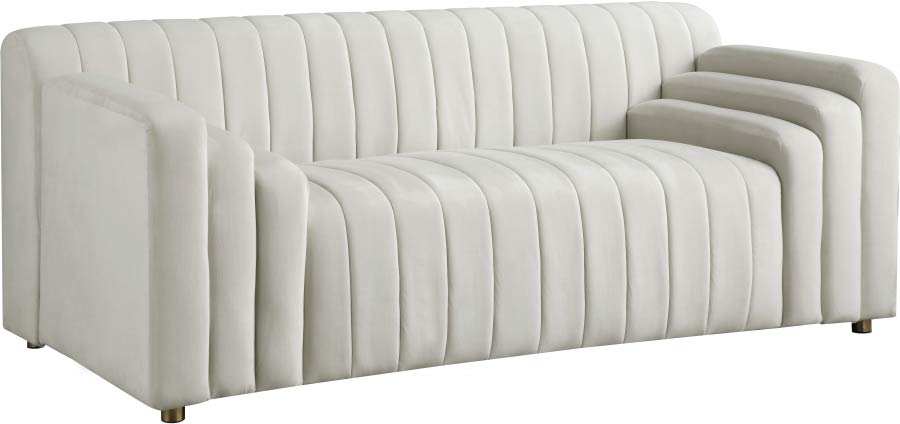 Meridian Furniture - Naya 3 Piece Living Room Set in Cream - 637Cream-S-3SET - GreatFurnitureDeal