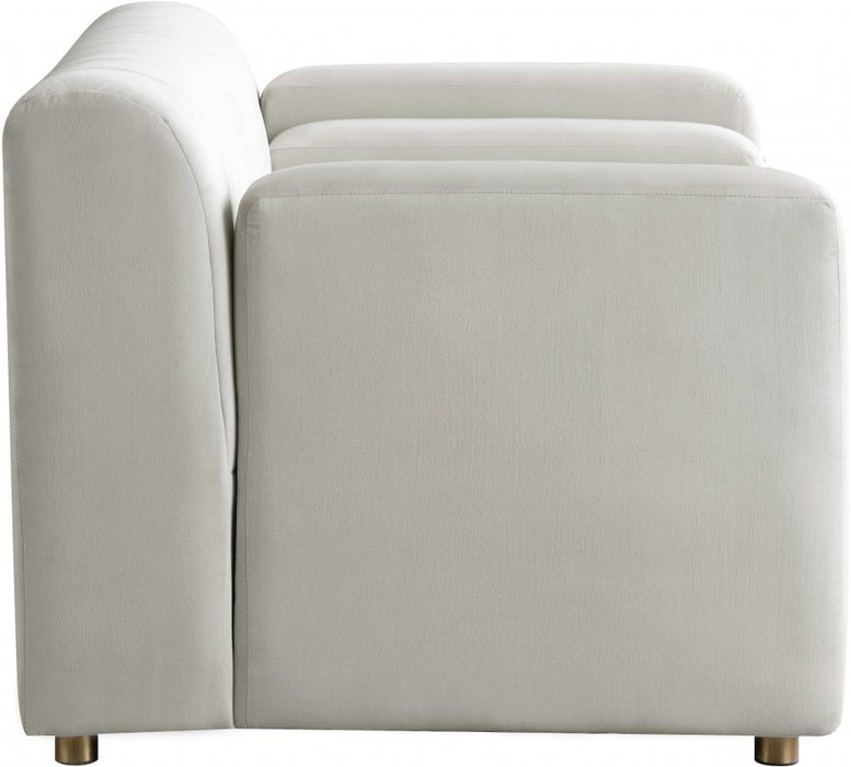 Meridian Furniture - Naya Velvet Chair in Cream - 637Cream-C - GreatFurnitureDeal