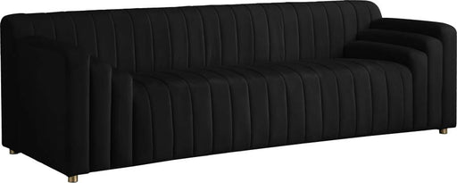 Meridian Furniture - Naya Velvet Sofa in Black - 637Black-S - GreatFurnitureDeal
