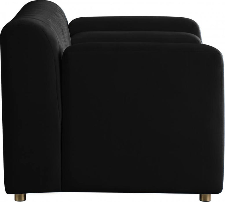 Meridian Furniture - Naya Velvet Chair in Black - 637Black-C - GreatFurnitureDeal