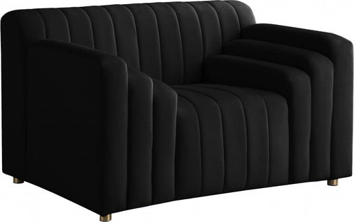 Meridian Furniture - Naya Velvet Chair in Black - 637Black-C - GreatFurnitureDeal