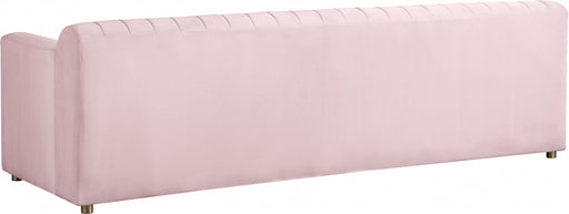Meridian Furniture - Naya Velvet Sofa in Pink - 637Pink-S - GreatFurnitureDeal