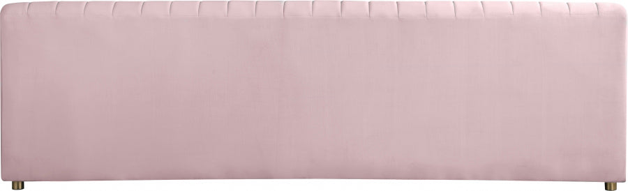 Meridian Furniture - Naya Velvet Sofa in Pink - 637Pink-S