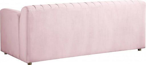 Meridian Furniture - Naya Velvet Loveseat in Pink - 637Pink-L - GreatFurnitureDeal