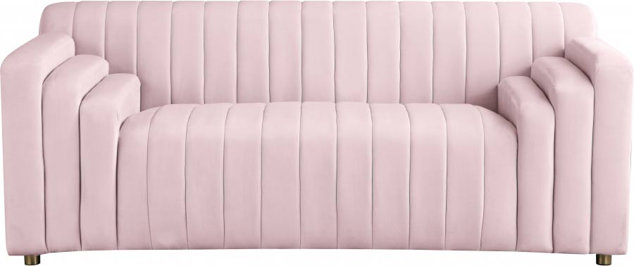 Meridian Furniture - Naya 3 Piece Living Room Set in Pink - 637Pink-S-3SET - GreatFurnitureDeal