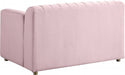 Meridian Furniture - Naya Velvet Chair in Pink - 637Pink-C - GreatFurnitureDeal
