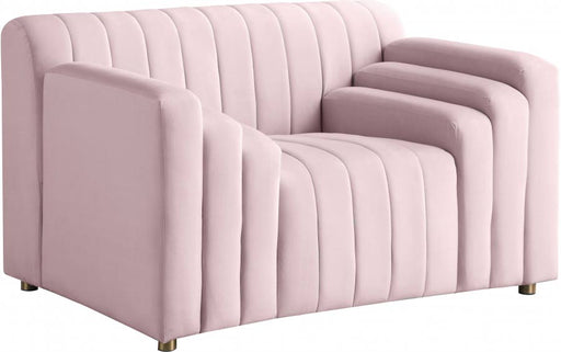 Meridian Furniture - Naya Velvet Chair in Pink - 637Pink-C - GreatFurnitureDeal