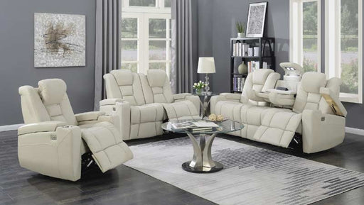 Myco Furniture - Transformers Leather Power Reclining Loveseat in Taupe - 1105-L-TA - GreatFurnitureDeal