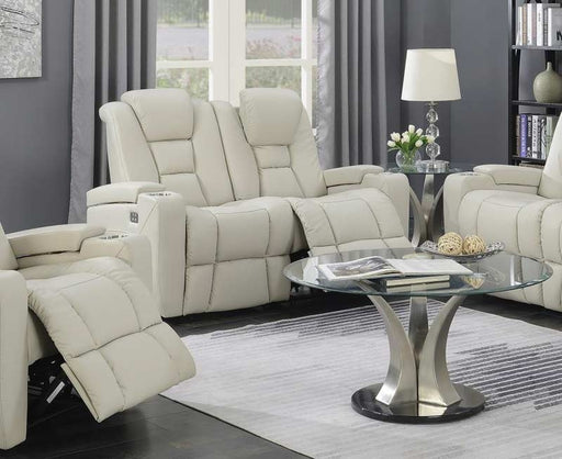 Myco Furniture - Transformers Leather Power Reclining Loveseat in Taupe - 1105-L-TA - GreatFurnitureDeal