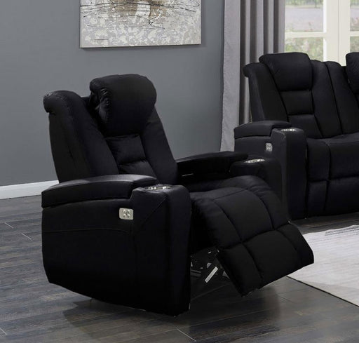 Myco Furniture - Transformers Leather Recliner Chair in Black - 1106-C-BK - GreatFurnitureDeal