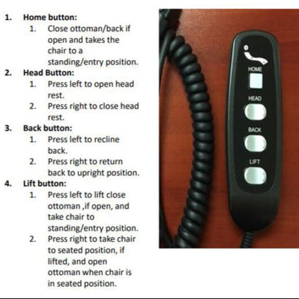 Southern Motion Replacement Remote for Lift Chairs with Power Headrest – KDH130-001 - GreatFurnitureDeal