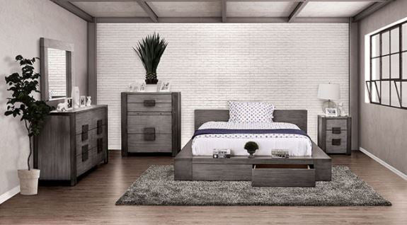 Furniture of America - Janeiro California King Bed in Gray - CM7629GY-CK - GreatFurnitureDeal