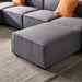 GFD Home - Modular U Shape Sectional Fabric Sofa (Grey) - GreatFurnitureDeal