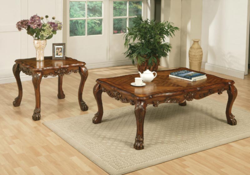 Acme Furniture - Dresden 3 Piece Occasional Table Set in Cherry Oak - 12165B-3SET
