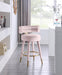 Meridian Furniture - Fitzroy Velvet Counter Stool Set of 2 in Pink - 798Pink-C - GreatFurnitureDeal