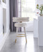 Meridian Furniture - Fitzroy Velvet Counter Stool Set of 2 in Cream - 798Cream-C - GreatFurnitureDeal