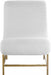 Meridian Furniture - Nube Faux Sheepskin Fur Accent Chair in White - 509Fur - GreatFurnitureDeal