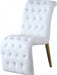 Meridian Furniture - Curve Faux Leather Dining Chair Set of 2 in White - 920White-C - GreatFurnitureDeal