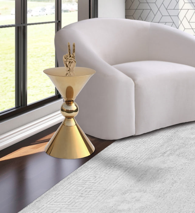Meridian Furniture - Malia End Table in Gold - 290-ET - GreatFurnitureDeal