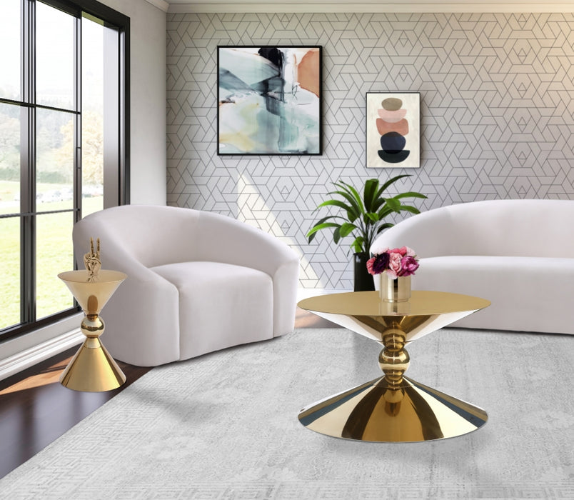 Meridian Furniture - Malia End Table in Gold - 290-ET - GreatFurnitureDeal