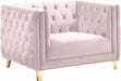 Meridian Furniture - Michelle 3 Piece Living Room Set in Pink -  652Pink-S-3SET - GreatFurnitureDeal