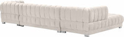 Meridian Furniture - Gwen 3 Piece Sectional in Cream - 653Cream-Sectional - GreatFurnitureDeal