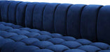 Meridian Furniture - Gwen 3 Piece Sectional in Navy - 653Navy-Sectional - GreatFurnitureDeal