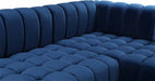 Meridian Furniture - Gwen 3 Piece Sectional in Navy - 653Navy-Sectional - GreatFurnitureDeal