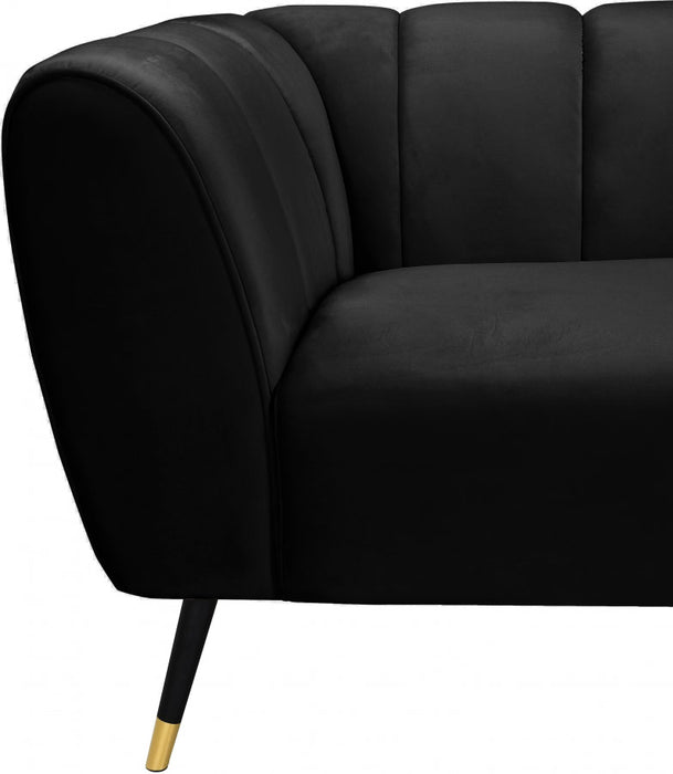 Meridian Furniture - Beaumont 3 Piece Living Room Set in Black - 626Black-S-3SET - GreatFurnitureDeal