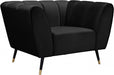 Meridian Furniture - Beaumont Velvet Chair in Black - 626Black-C - GreatFurnitureDeal