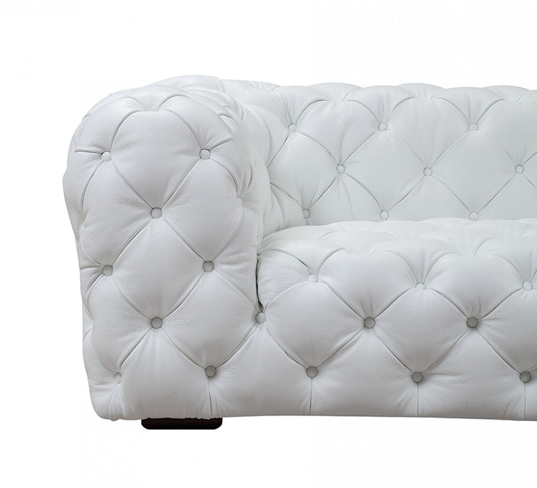 VIG Furniture - Divani Casa Dexter Transitional White Full Italian Leather Sofa - VGCA114-FL-WHT - GreatFurnitureDeal
