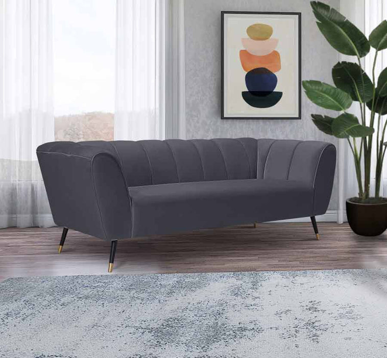 Meridian Furniture - Beaumont 3 Piece Living Room Set in Grey - 626Grey-S-3SET - GreatFurnitureDeal