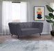 Meridian Furniture - Beaumont Velvet Loveseat in Grey - 626Grey-L - GreatFurnitureDeal