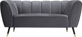 Meridian Furniture - Beaumont 3 Piece Living Room Set in Grey - 626Grey-S-3SET - GreatFurnitureDeal