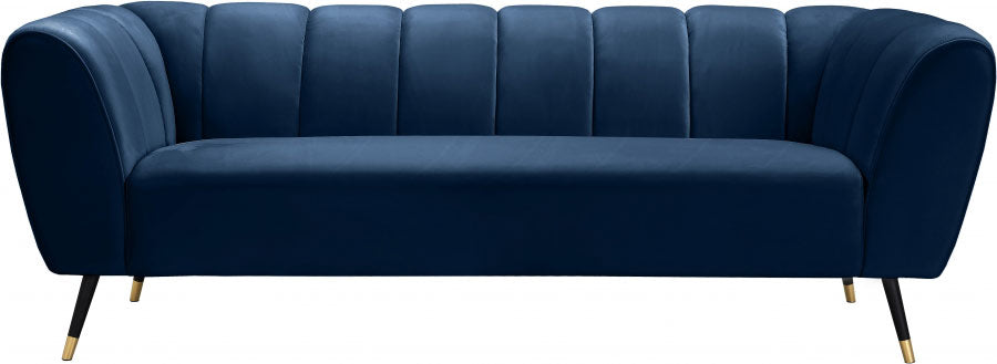 Meridian Furniture - Beaumont 3 Piece Living Room Set in Navy - 626Navy-S-3SET - GreatFurnitureDeal