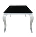 Coaster Furniture - Carone Rectangular Glass Top Dining Table Black And Chrome - 115071 - GreatFurnitureDeal