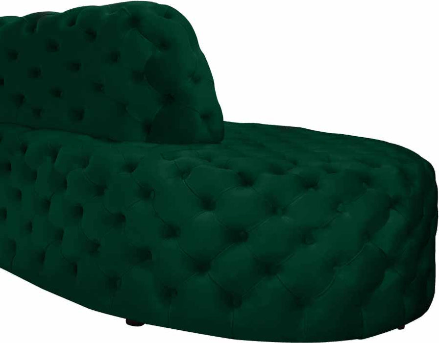 Meridian Furniture - Royal 2 Piece Sectional in Green - 654Green-Sectional - GreatFurnitureDeal
