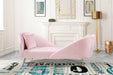 Meridian Furniture - Nolan Velvet Chaise in Pink - 656Pink-Chaise - GreatFurnitureDeal