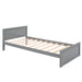 GFD Home - Twin size Loft Bed with a Stand-alone bed, Shelves,Desk,and Wardrobe-Gray - GreatFurnitureDeal