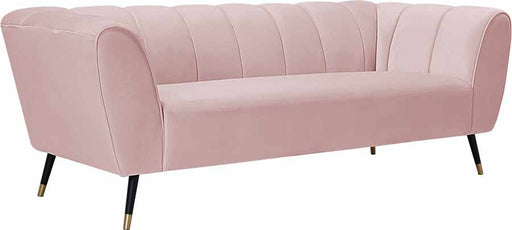 Meridian Furniture - Beaumont Velvet Sofa in Pink - 626Pink-S - GreatFurnitureDeal