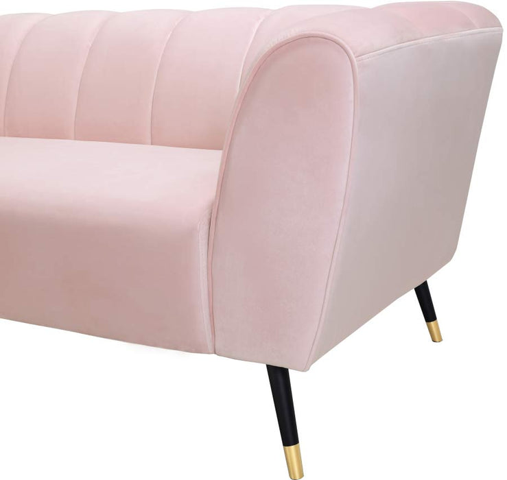 Meridian Furniture - Beaumont 3 Piece Living Room Set in Pink - 626Pink-S-3SET - GreatFurnitureDeal