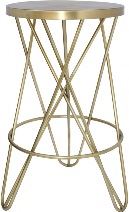Meridian Furniture - Mercury Counter Stool Set of 2 in Gold - 945Gold