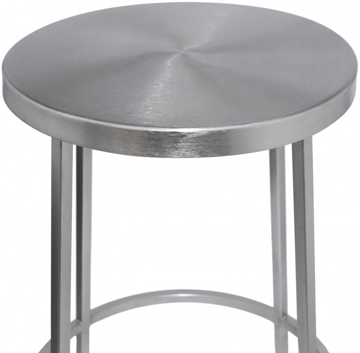 Meridian Furniture - Tyson Counter Stool Set of 2 in Silver - 949Silver - GreatFurnitureDeal
