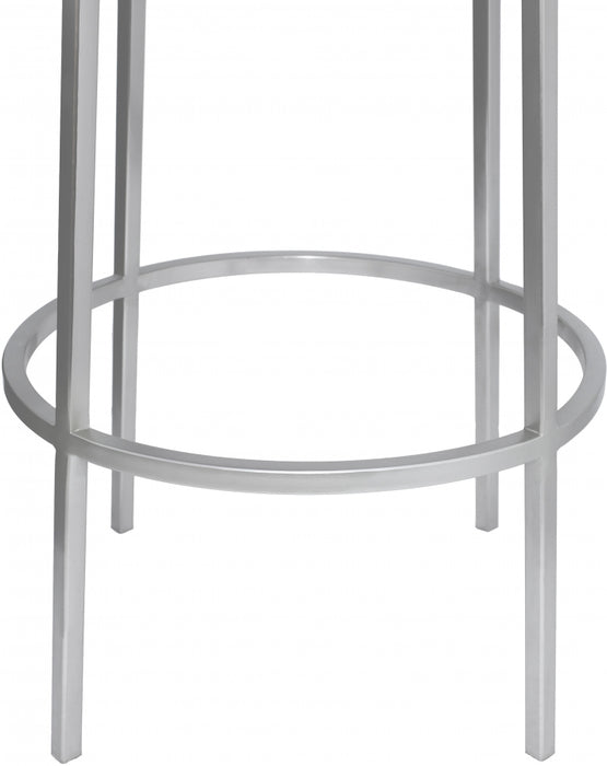 Meridian Furniture - Tyson Counter Stool Set of 2 in Silver - 949Silver - GreatFurnitureDeal