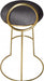 Meridian Furniture - Ring Velvet Counter Stool Set of 2 in Grey - 951Grey-C - GreatFurnitureDeal