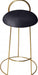 Meridian Furniture - Ring Velvet Counter Stool Set of 2 in Black - 951Black-C - GreatFurnitureDeal