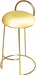 Meridian Furniture - Ring Velvet Counter Stool Set of 2 in Yellow - 951Yellow-C - GreatFurnitureDeal