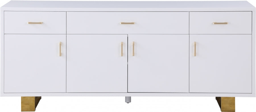 Meridian Furniture - Excel Sideboard-Buffet in White Lacquer - 355