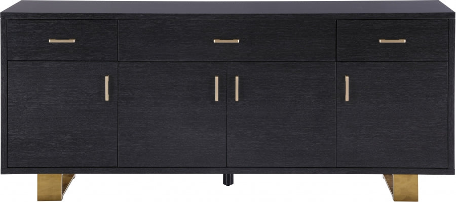 Meridian Furniture - Excel Sideboard-Buffet in Grey Oak Lacquer - 356 - GreatFurnitureDeal